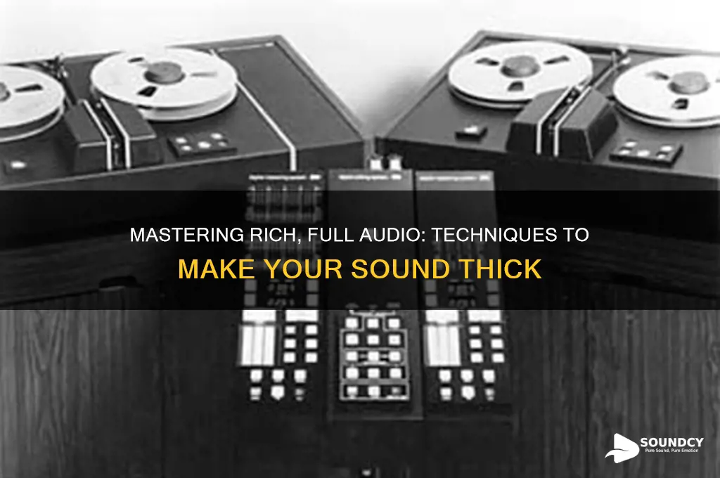 how to make sound thick