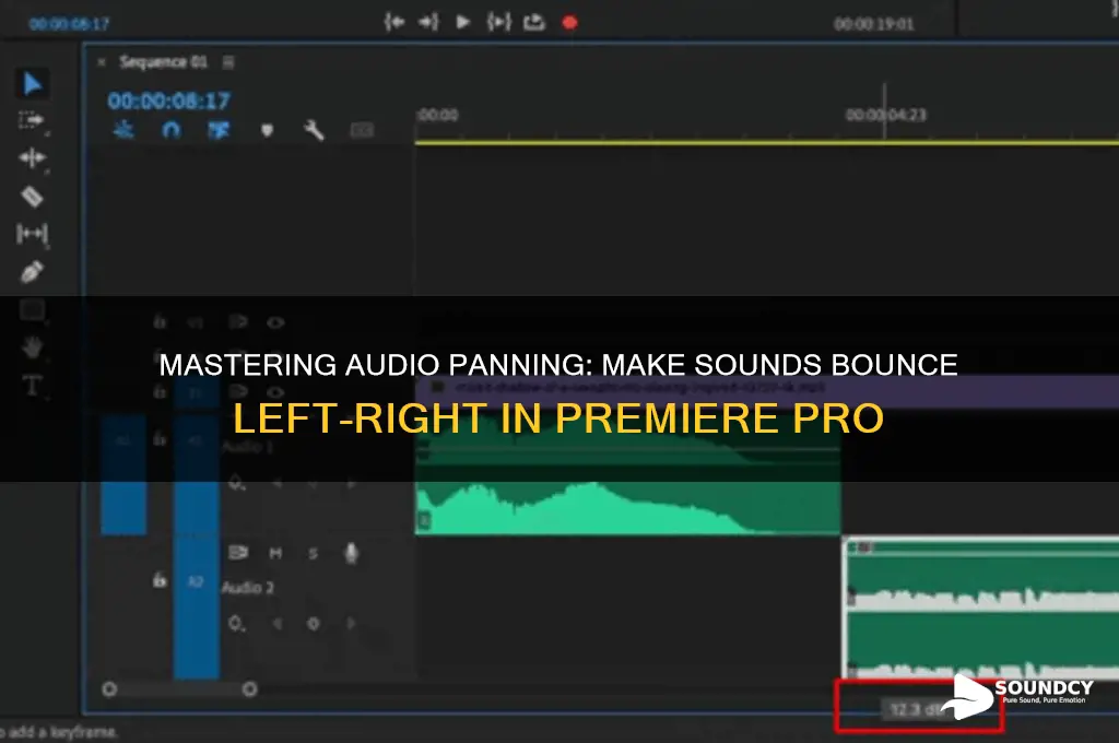 how to make sounds bounce left and right premiere