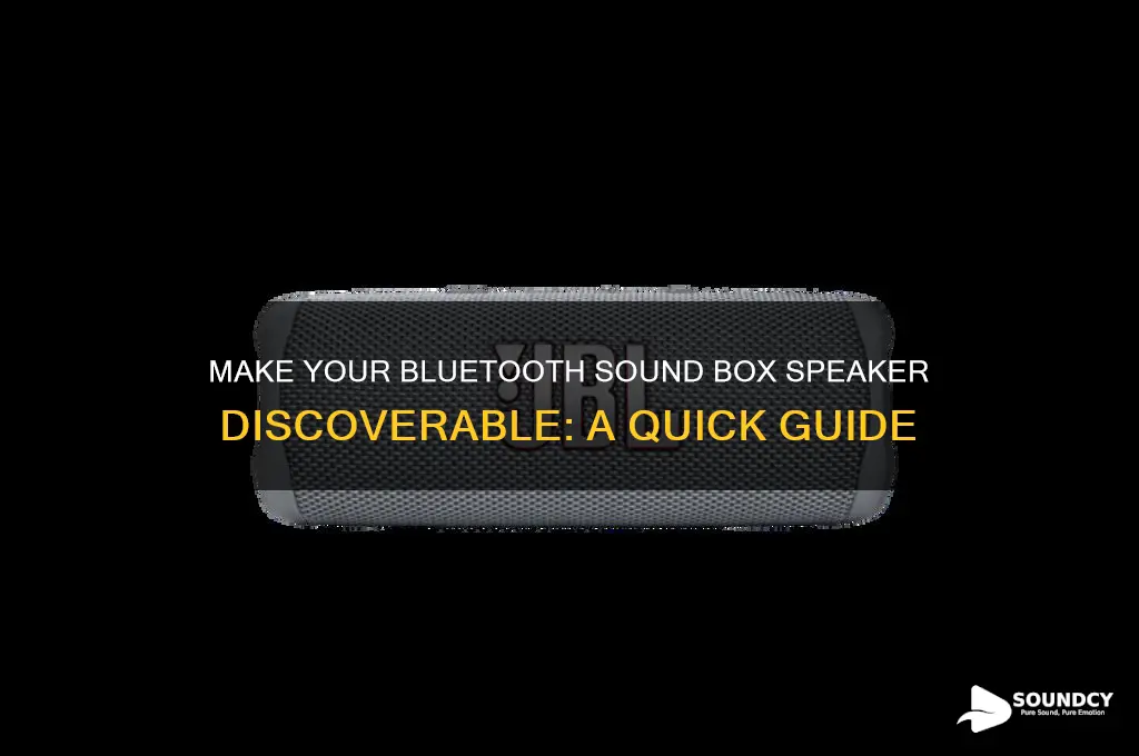 how to make the bluetooth sound box speaker discoverable