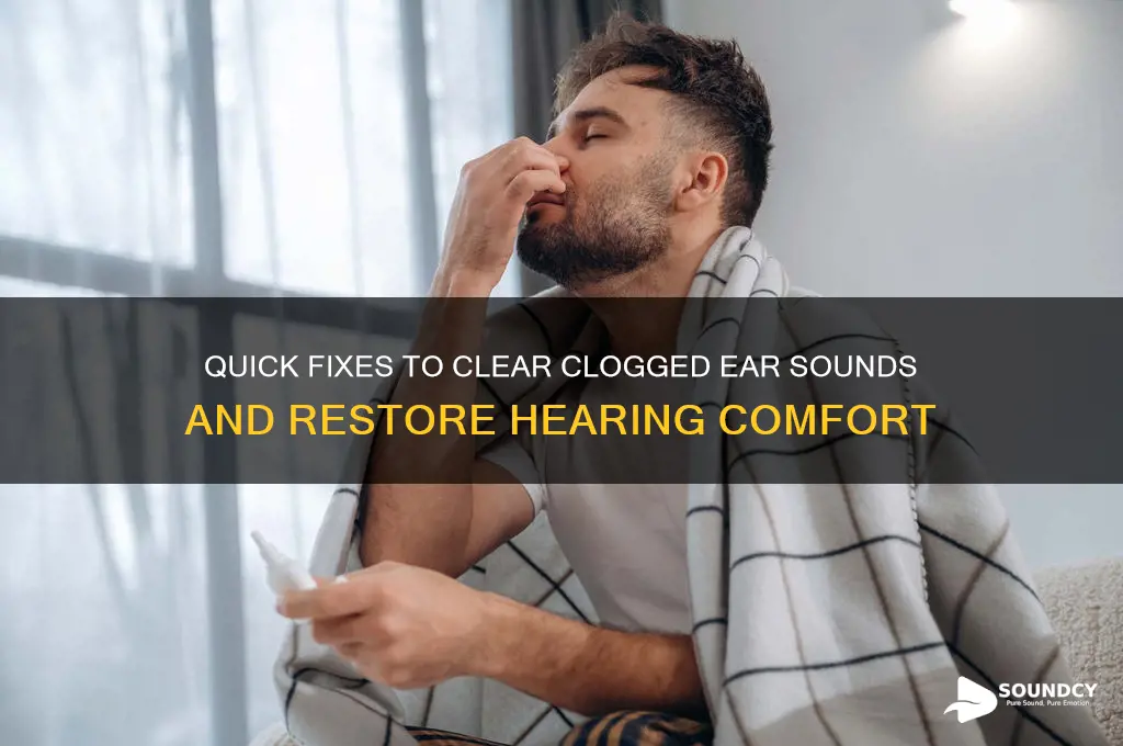 how to make the clogged ear sound go away