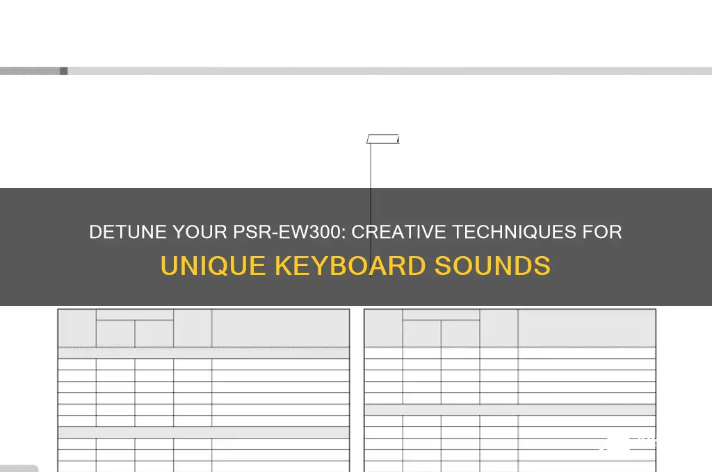 how to make the psr-ew300 keyboard sound detuned