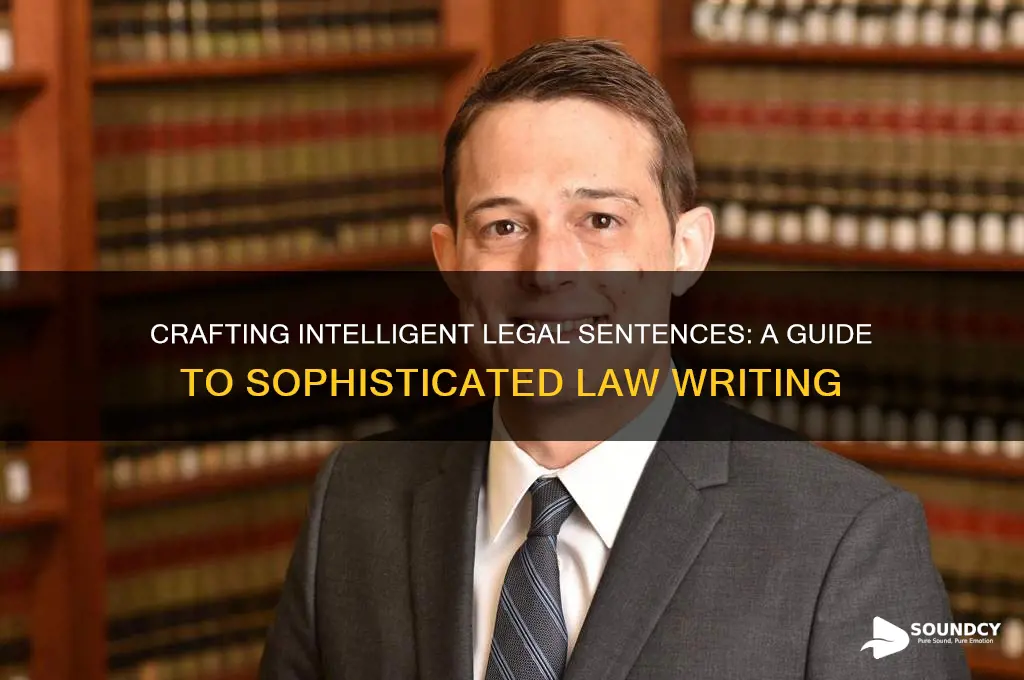 how to make the sentance making laws sound smart