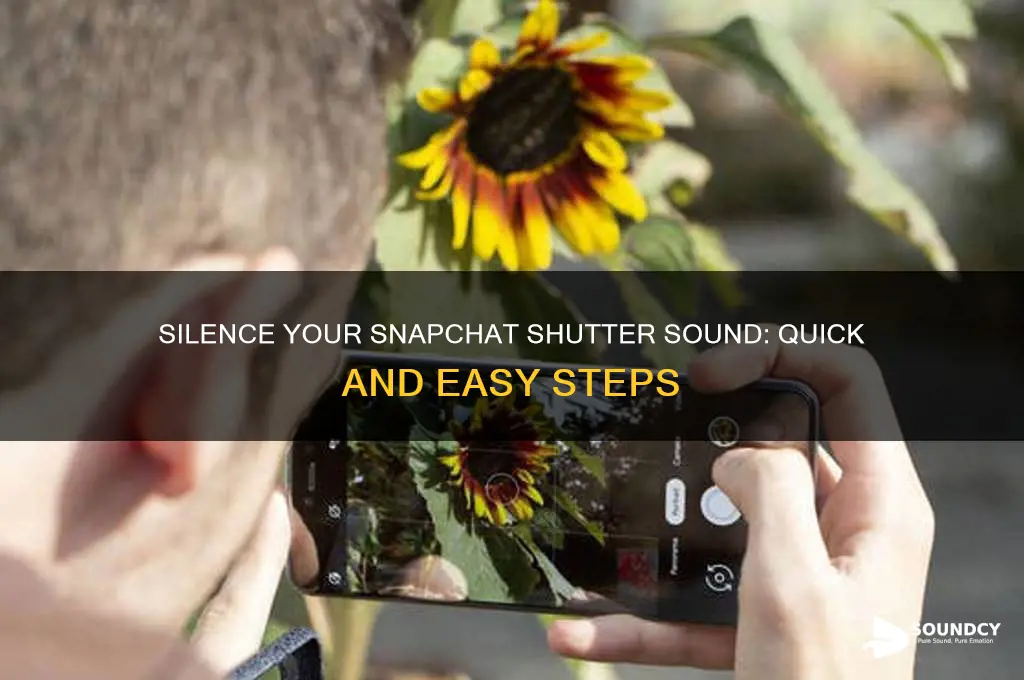 how to make the shutter sound stop on snapchat