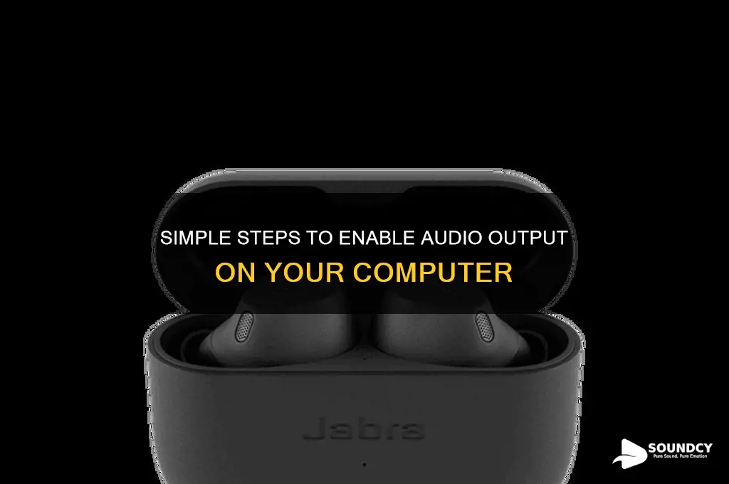 how to make the sound come out of computer