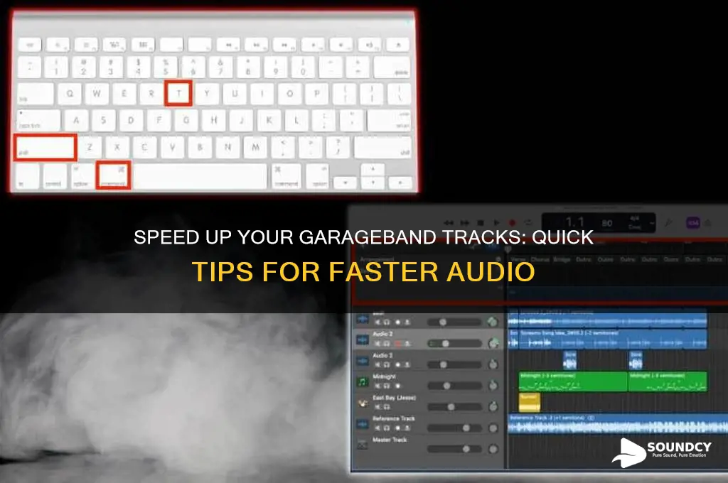 how to make the sound faster in garage band