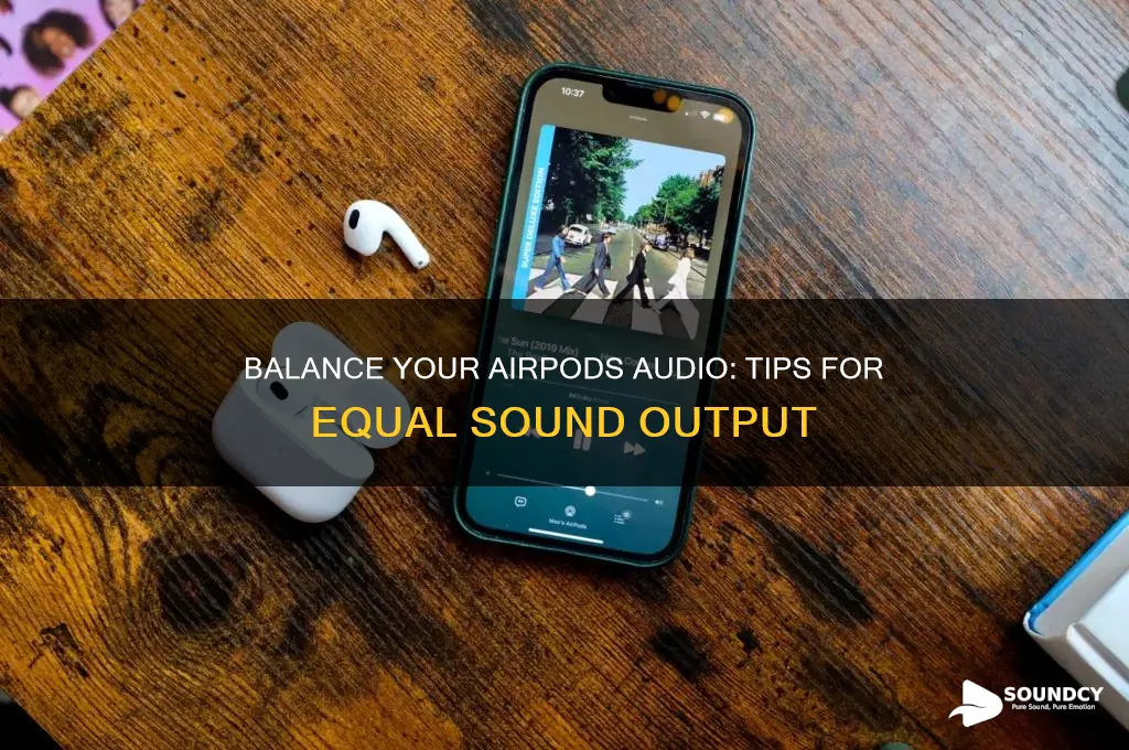 how to make the sound on my airpods equal