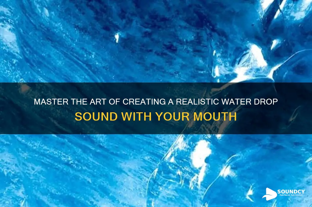 Master The Art Of Creating A Realistic Water Drop Sound With Your Mouth ...
