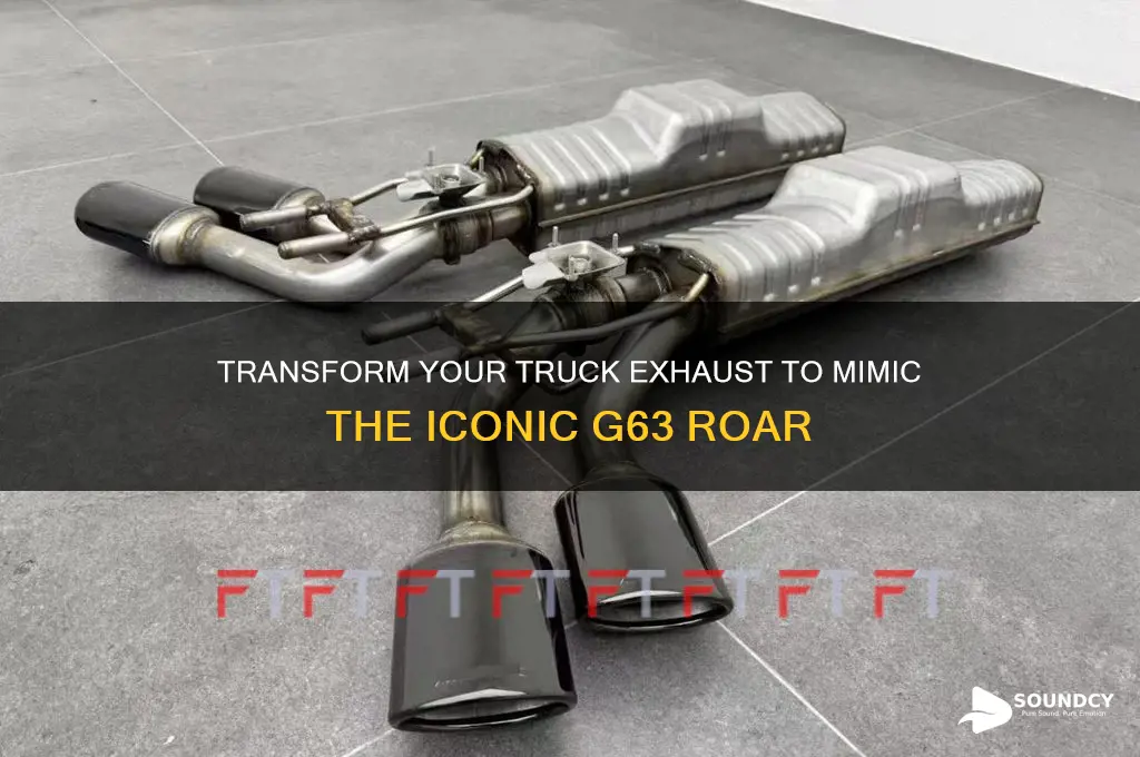 how to make truck exhaust sound like an g63