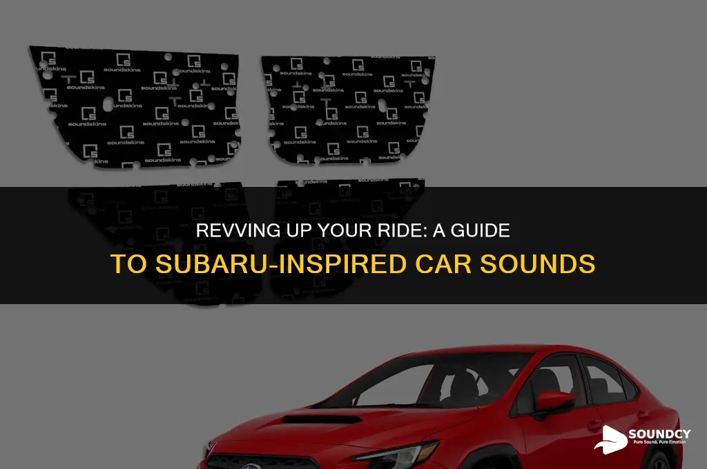how to make your car sound like a subaru