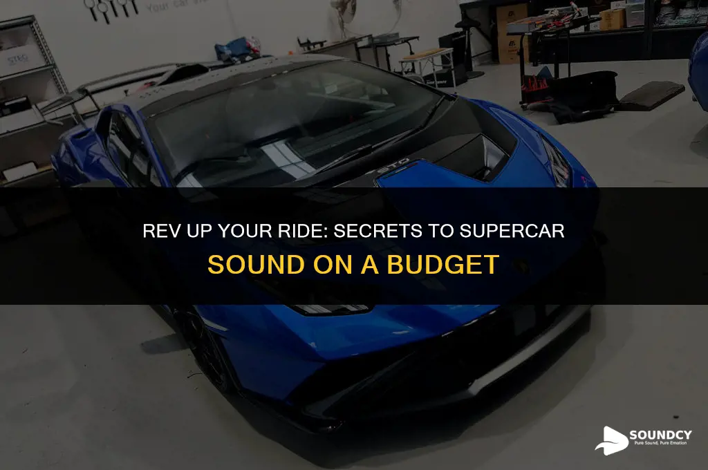 how to make your car sound like a supercar
