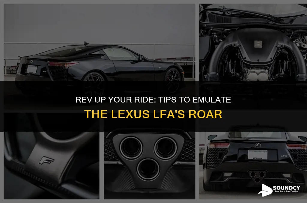 how to make your car sound like an lfa