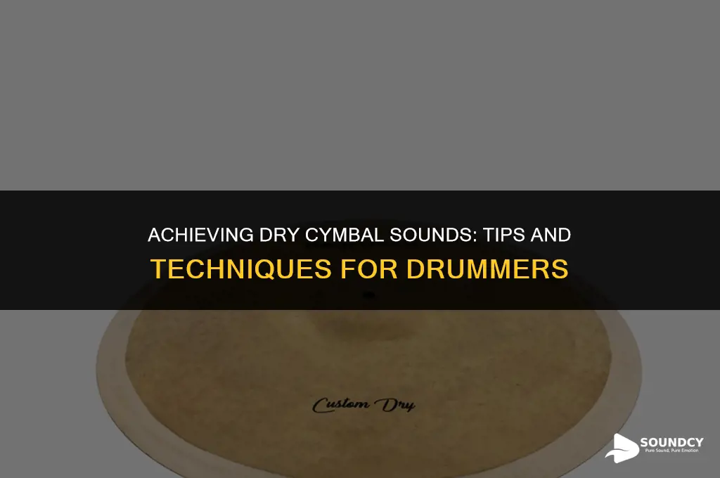 how to make your drum cymbals sounds more dry