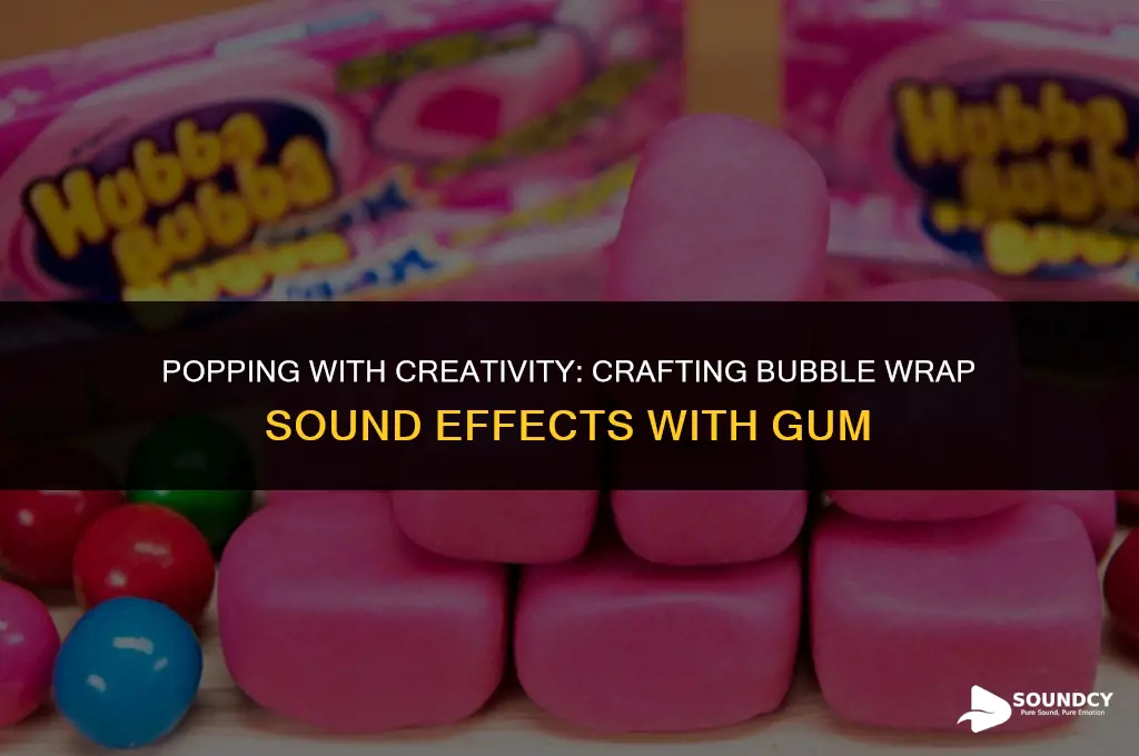 how to make your gum sound like bubble wrap