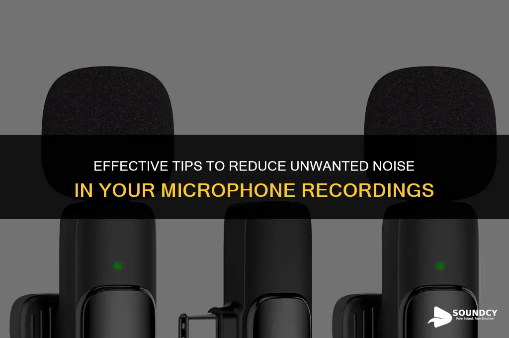 how to make your mic not pick up sound