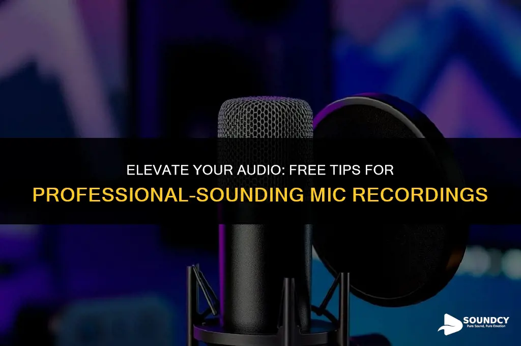 how to make your mic sound professional for free