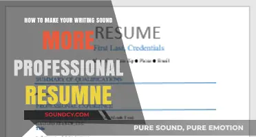 Elevate Your Resume: Crafting a Professional Writing Style