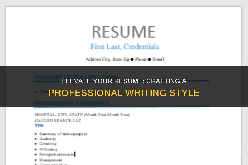 how to make your writing sound more professional resumne