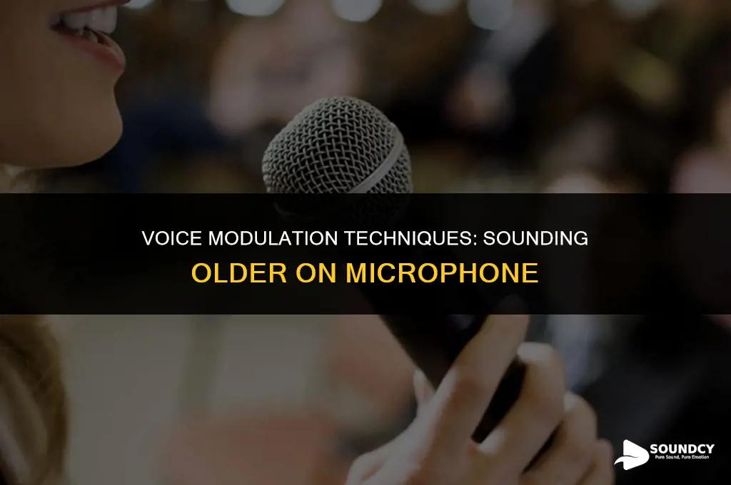 how to make yourself sound older on a mic