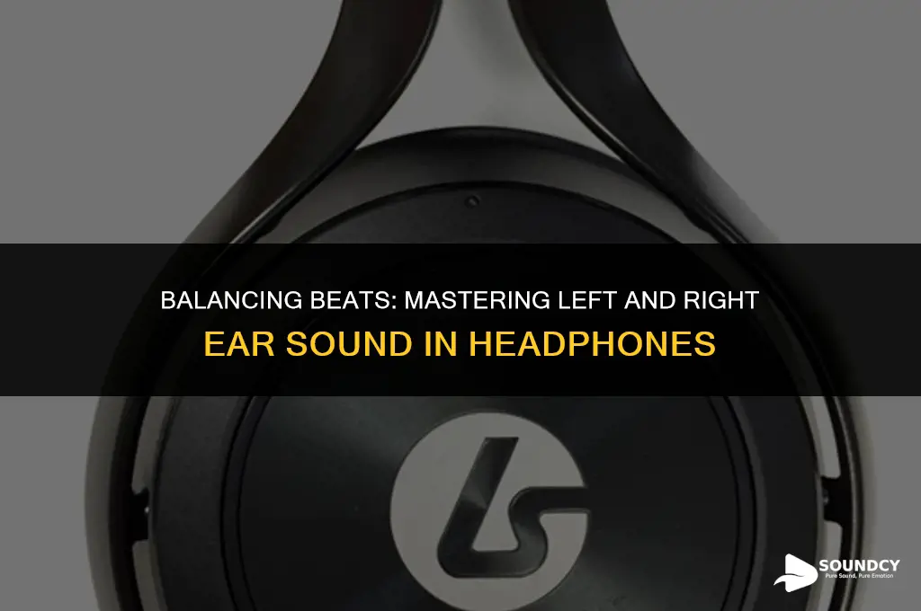 how to manage headphone left and right ear sound
