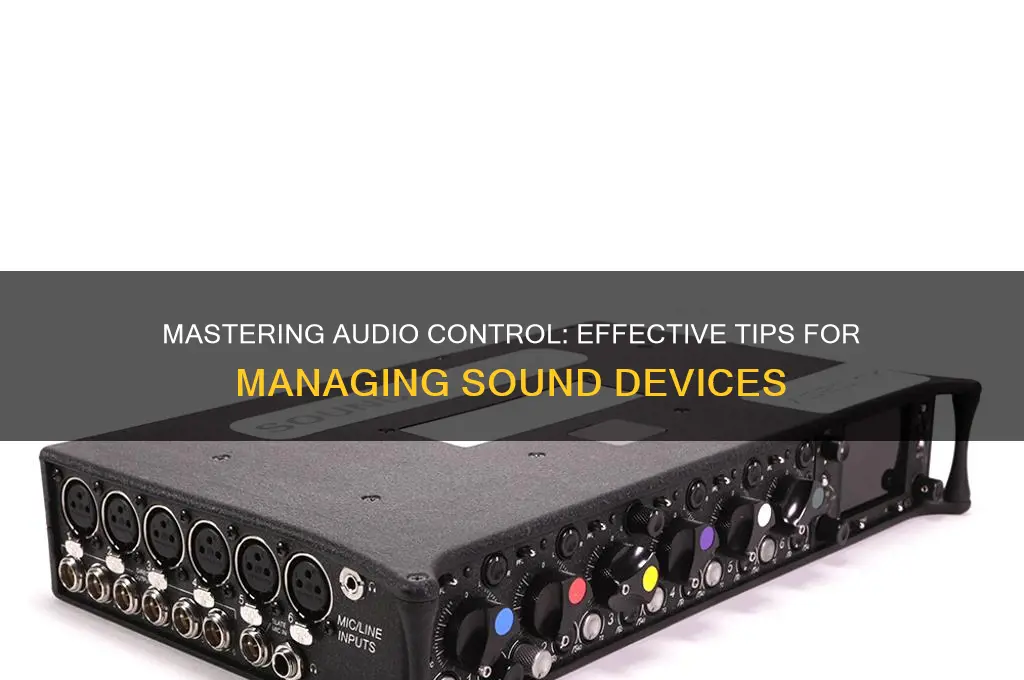 how to manage sound devices