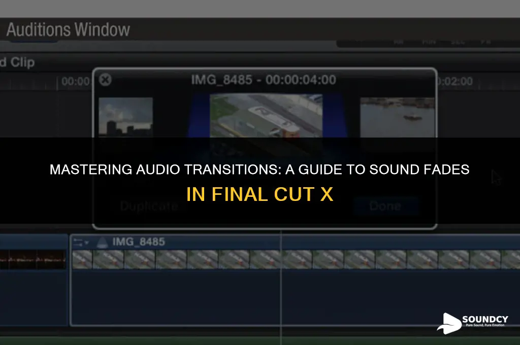 how to manipulate a sound fade final cut x