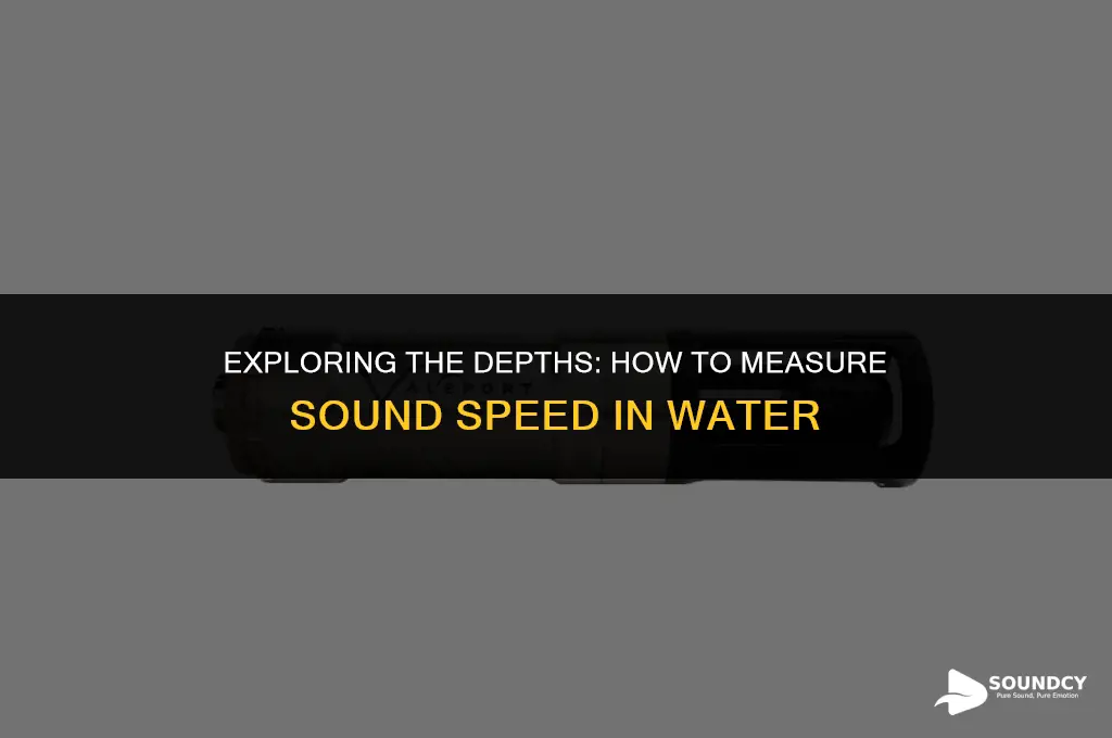 how to measure the speed of sound in water