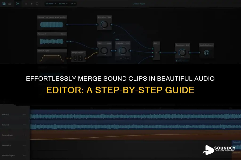 how to merge sound clips in beautiful audio editor
