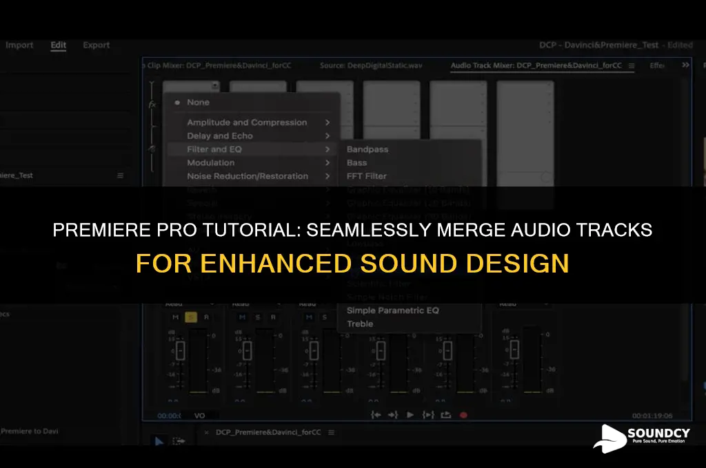 how to merge two sounds together in premiere pro