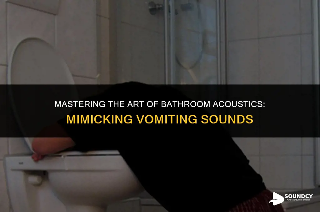 how to mimic a vomting sound in the bathroom