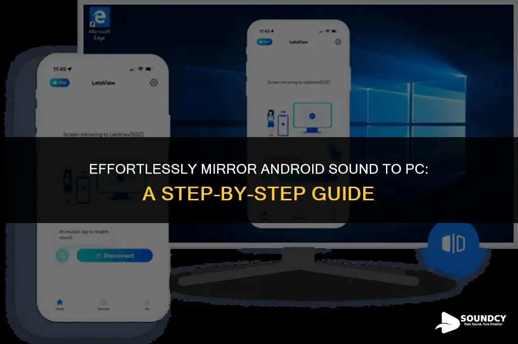 how to mirror sound from android screen on pc
