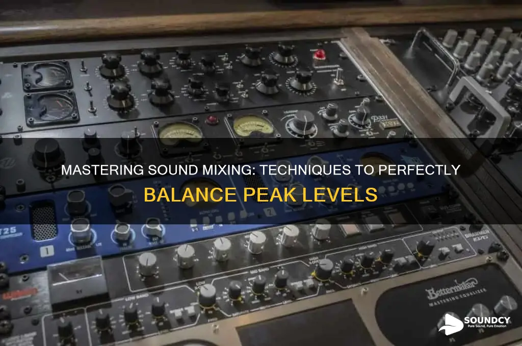 how to mix sound peak