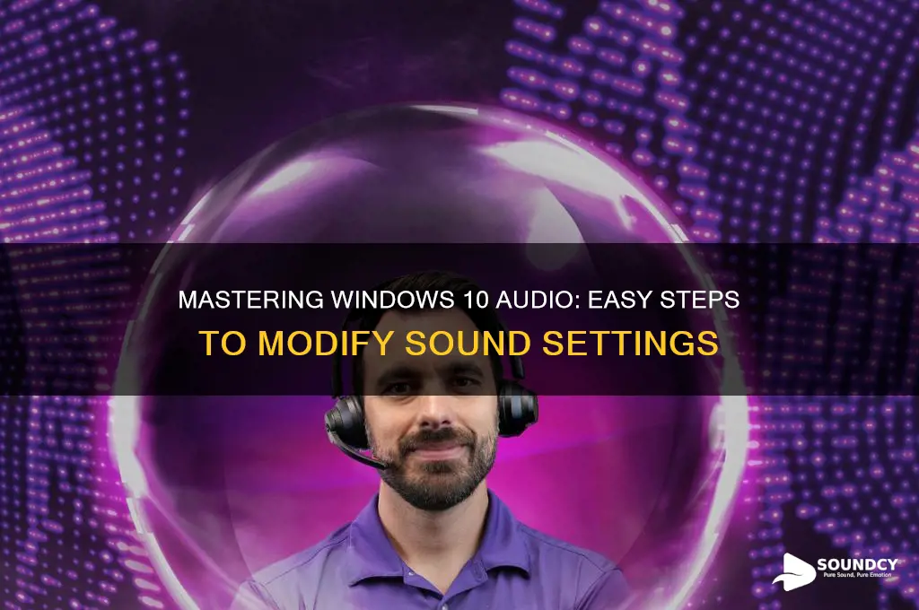 how to modify sound win10
