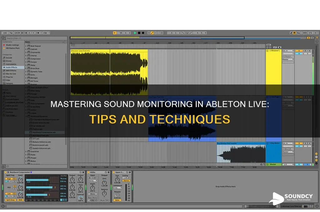 how to monitor sound ableton