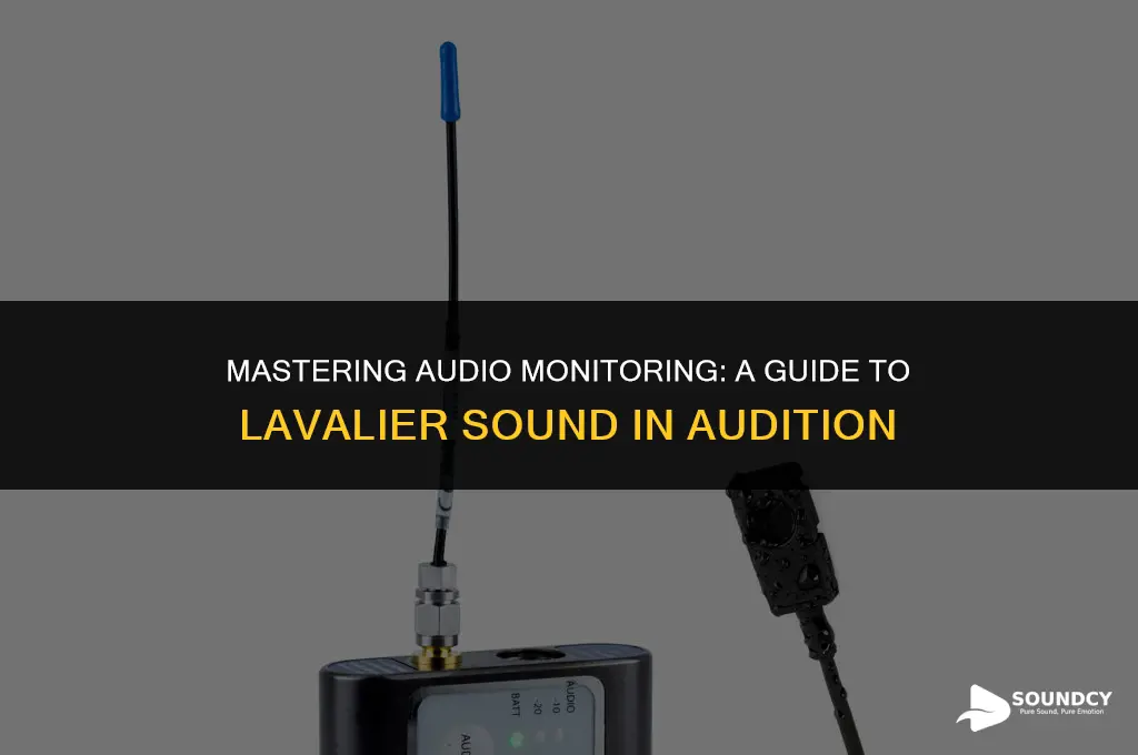 how to monitor sounds from a lavelier with audition