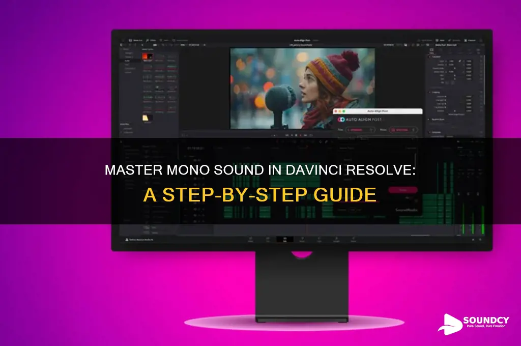 how to mono sound davinci