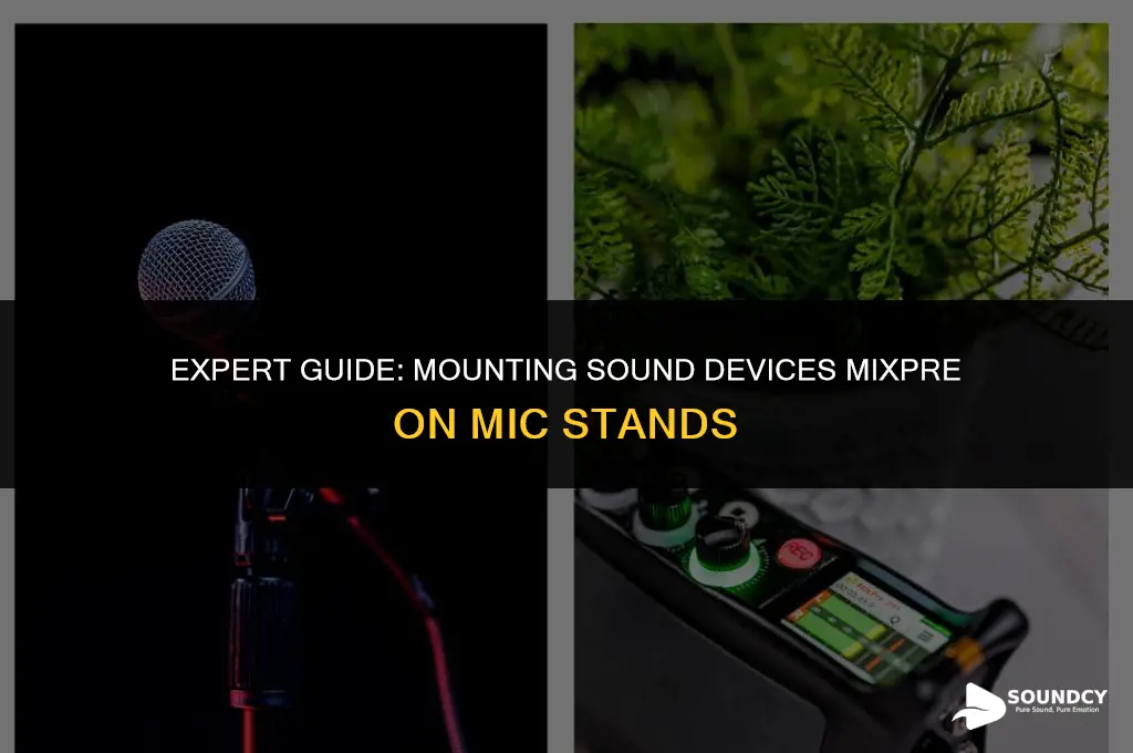 how to mount sound devices mixpre on mic stand