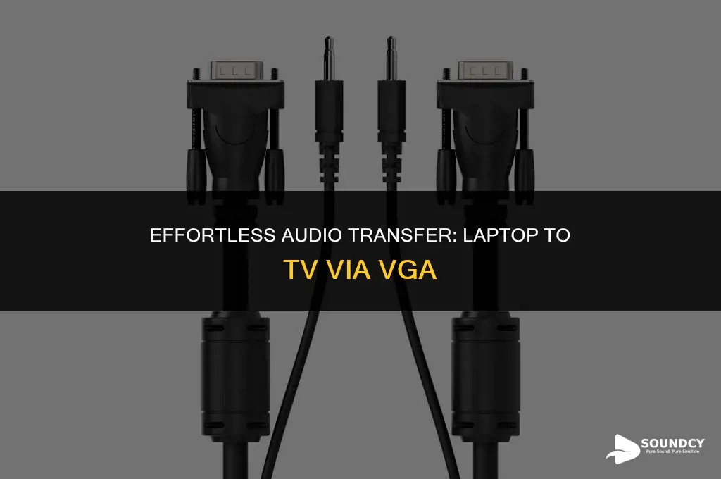how to move sound from laptop to tv vga