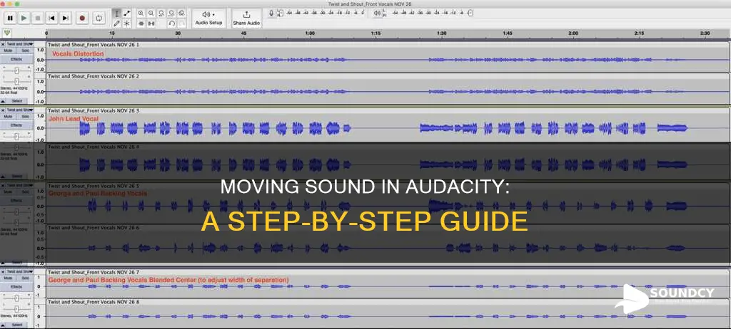 how to move sound in audacity