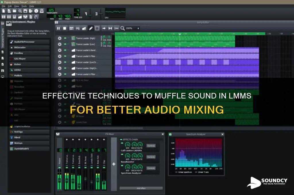 how to muffle sound lmms