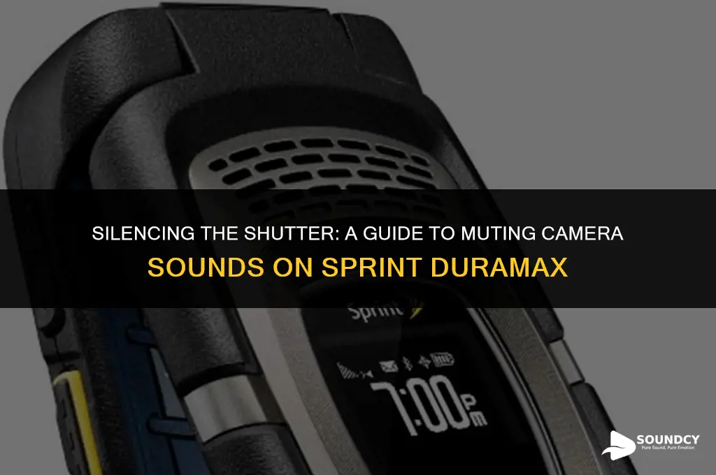 how to mute camera shutter sound on sprint duramax