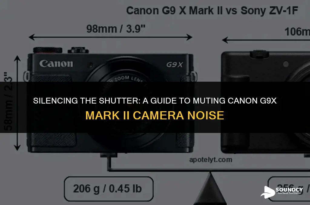 how to mute canon g9x mark ii shutter sound