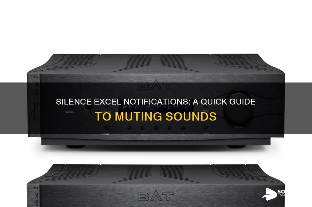 how to mute excel sounds