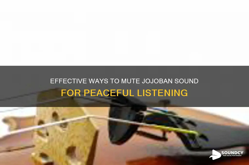 how to mute jojoban sound