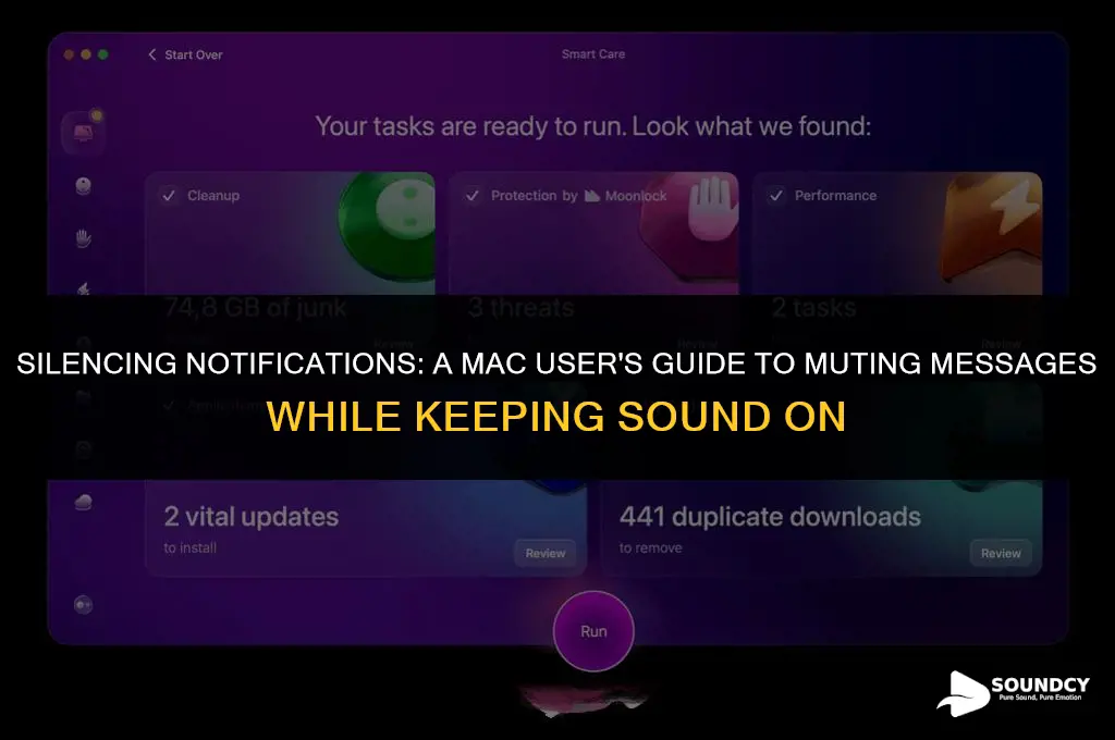 how to mute messages on mac with sound on