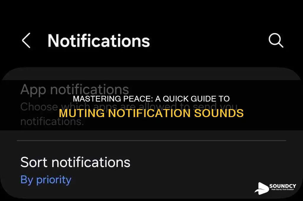 how to mute notification sound
