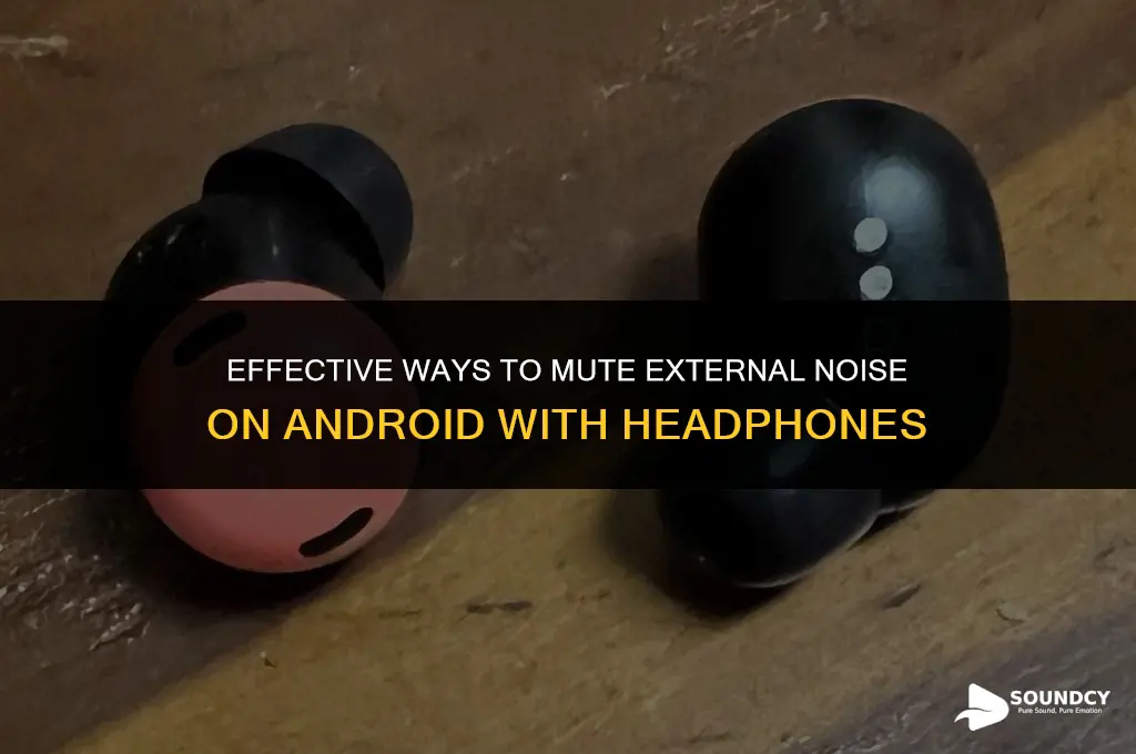 how to mute outside sound of android with headphones