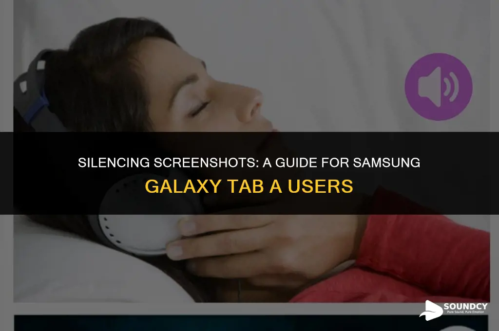 how to mute screenshot sound samsung galaxy tab a