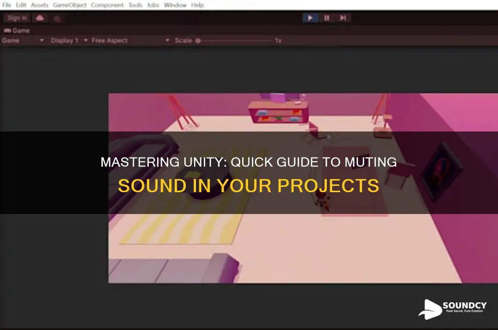 how to mute sound unity