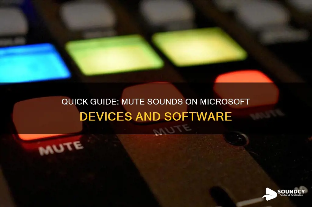 how to mute sounds microsoft