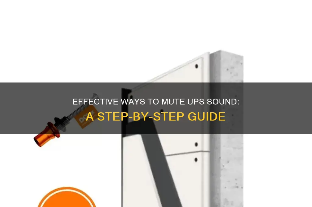 how to mute ups sound